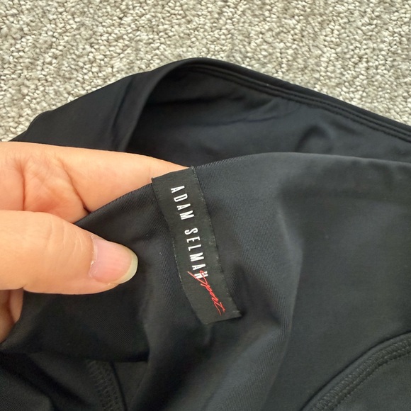 Adam Selman Sport - Black Leggings with Side Stripes - Picture 2 of 3